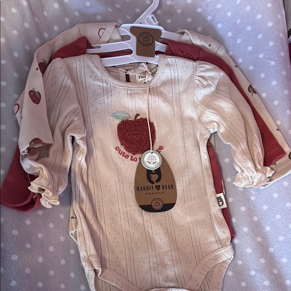 Cream and Red Kids One Piece